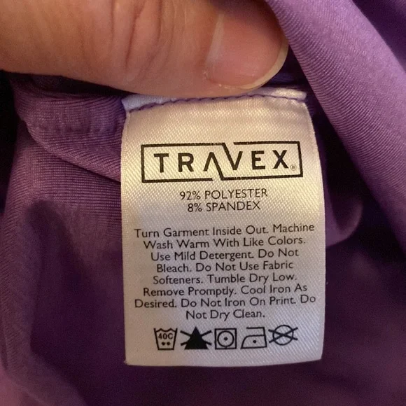 Eddie Bauer Travex button down. small vacation travel purple - Picture 8 of 8